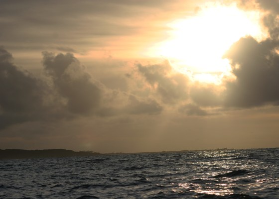 sunrise, ocean, Kauai