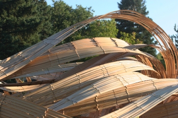 bamboo wave sculpture
