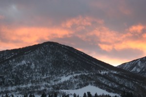 Colorado, mountain, sunset