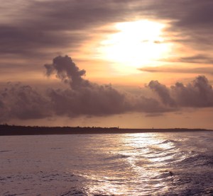 sunrise, Kauai, ocean