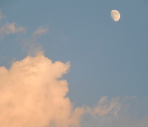 moon, cloud