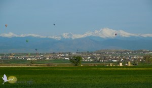 Rocky mountains, hot air balloons