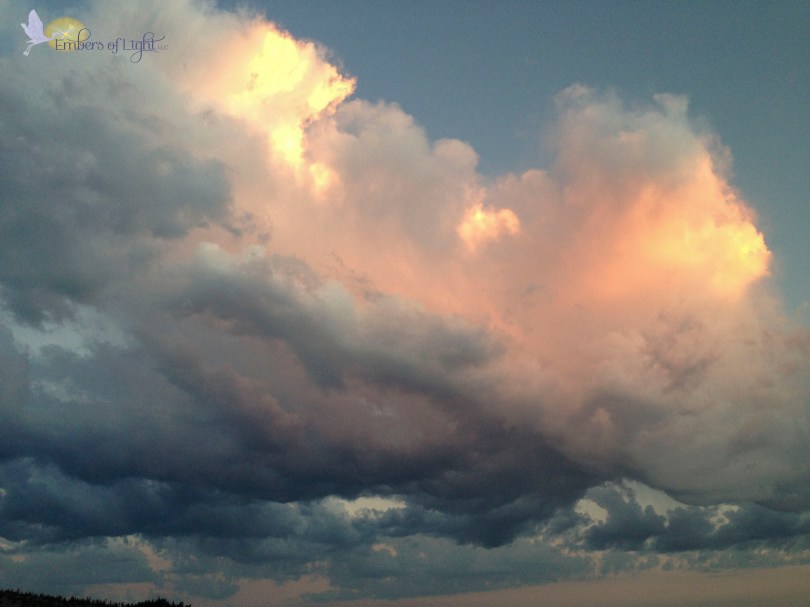 Sunset in clouds