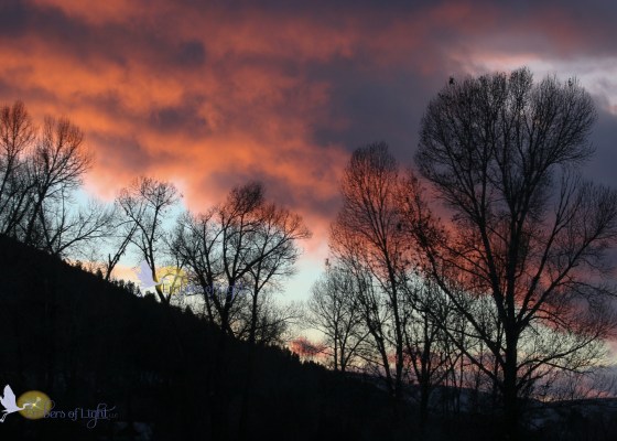 sunset in the mountains