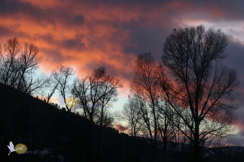 sunset in the mountains